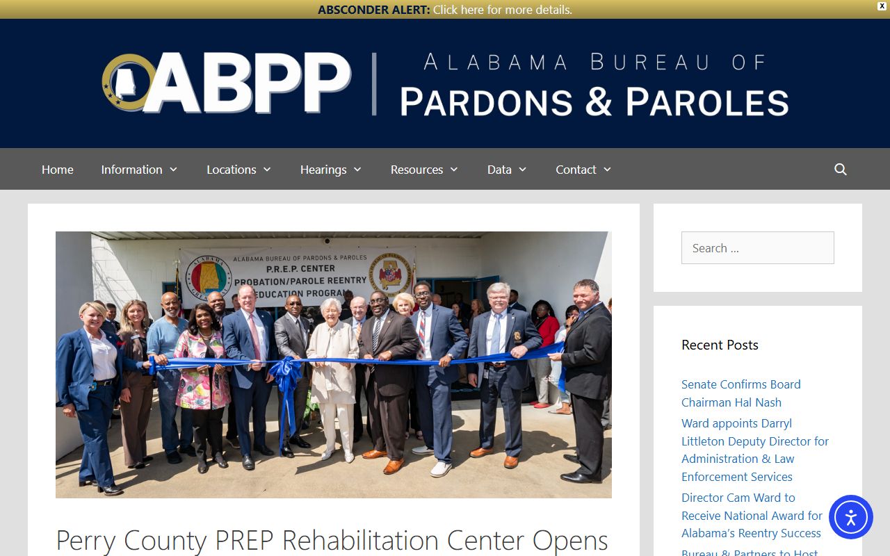 ABPP opening release for the Perry County PREP rehabilitation center